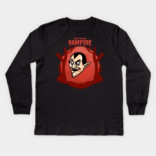 thirst for blood vampire Kids Long Sleeve T-Shirt